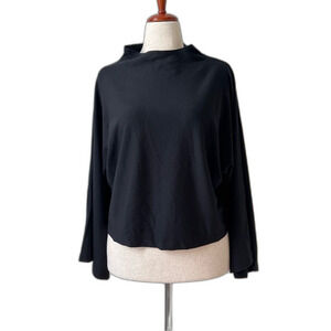 Bryn Walker Womens Black Long Wide Kimono Sleeve Top Size Medium